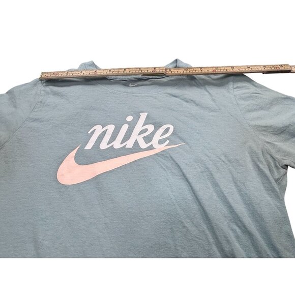 Nike Girls Light Blue Short Sleeve Tee Shirt - Picture 7 of 11